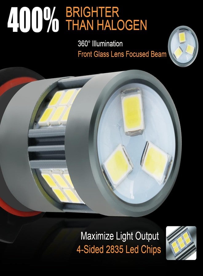 iFunyLED مصابيح ضباب LED من iFunyLED طراز PSX26W 12278، فائقة السطوع 12278C1 H28W PWY26W، مصابيح ضباب LED بيضاء باردة 6500 كلفن، سهلة التركيب والتشغيل، مصابيح بديلة للسيارات والشاحنات وسيارات الدفع الرباعي، عبوة من قطعتين - Image 4